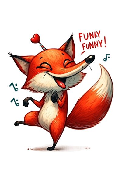 OEM Autocolant decorativ, vulpe, portocaliu