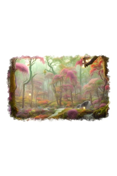 OEM Διακοσμητικό αυτοκόλλητο, Δάσος, Πράσινο, 85 εκ.