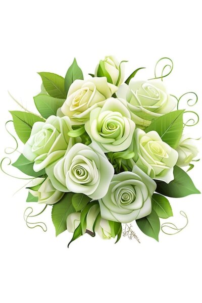 OEM Autocolant decorativ, Buchet de trandafiri, 62 cm