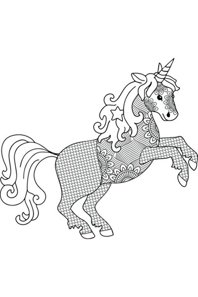 OEM Διακοσμητικό αυτοκόλλητο, Μάνταλα, Μονόκερος, Μαύρο, 65 εκ.