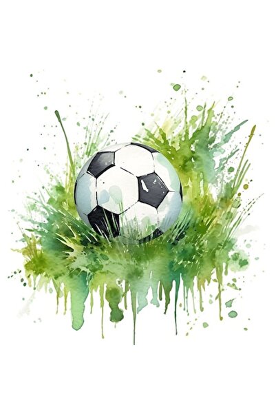 OEM Διακοσμητικό αυτοκόλλητο, μπάλα ποδοσφαίρου, πράσινο