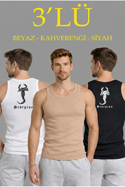 Savira Men's Sports Corded Fabric Athlete Set of 3 White, Black and Brown Sli...