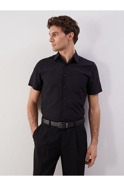 LC Waikiki Regular Fit Short Sleeve Poplin Men's Shirt