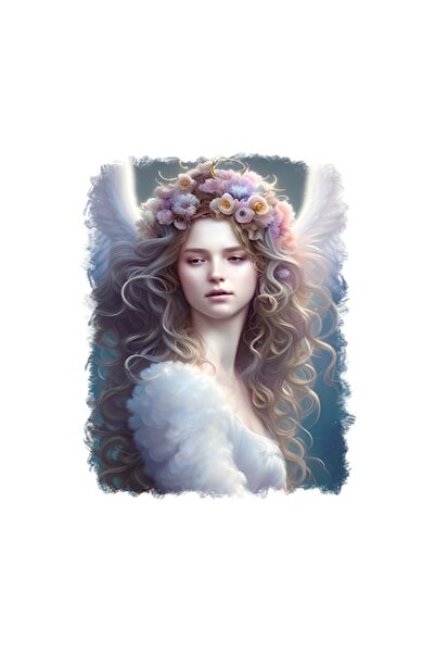 OEM Διακοσμητικό αυτοκόλλητο, Άγγελος, Λευκό, 70 εκ.