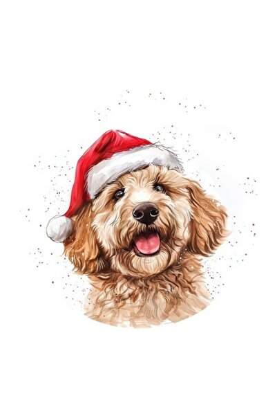 OEM Autocolant decorativ, Crăciun, Goldendoodle, multicolor