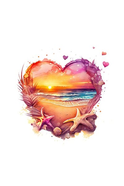 OEM Διακοσμητικό αυτοκόλλητο, καρδιά, πολύχρωμο, 72 εκ.