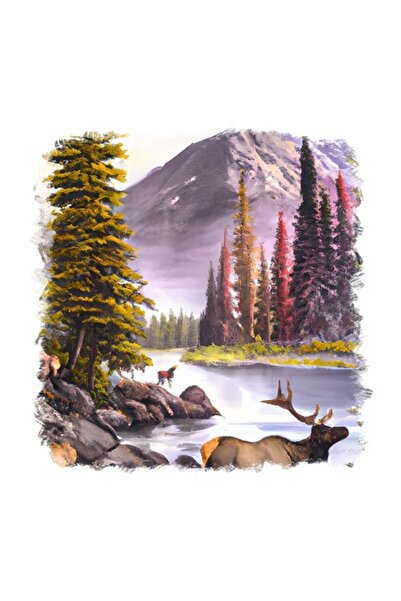 OEM Διακοσμητικό αυτοκόλλητο, ελάφι, καφέ, 55 εκ.