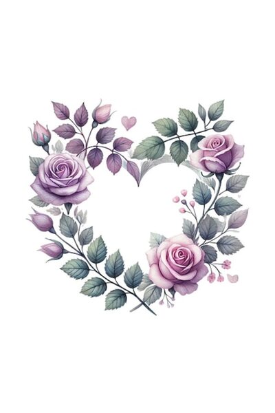 OEM Autocolant decorativ, coroană de flori, violet