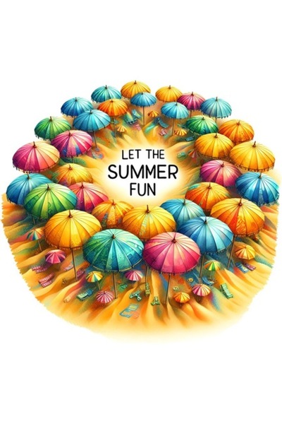 OEM Διακοσμητικό αυτοκόλλητο, πολύχρωμες ομπρέλες, 64 εκ.