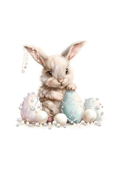 OEM Διακοσμητικό αυτοκόλλητο, Κουνέλι, Πολύχρωμο