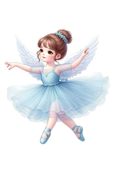 OEM Διακοσμητικό αυτοκόλλητο, μπαλαρίνα, μπλε