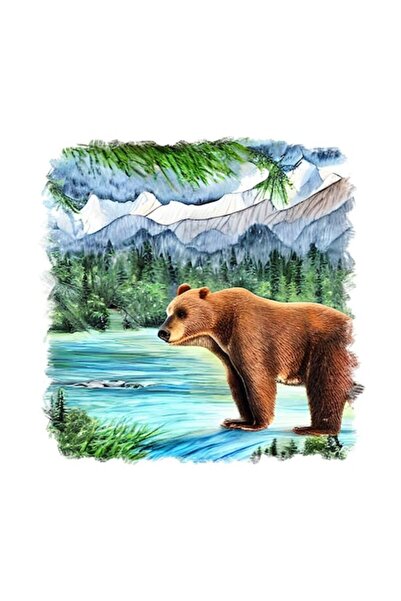 OEM Autocolant decorativ, Ursuleț, Maro, 55 cm