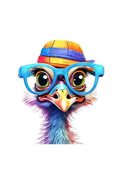 OEM Autocolant decorativ, struț, multicolor