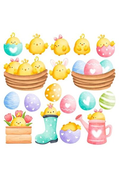 OEM Διακοσμητικό αυτοκόλλητο με χαριτωμένα κοτοπουλάκια