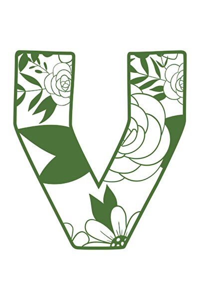 OEM Autocolant decorativ, Litera V, Verde, 70 cm