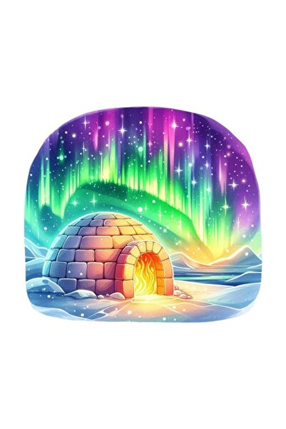 OEM Autocolant decorativ, Aurora Borealis, Igloo, Multicolor