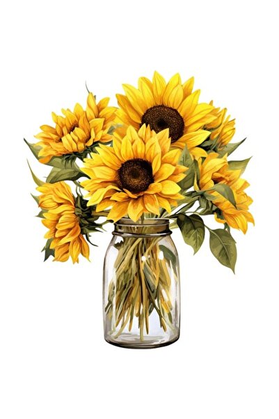 OEM Autocolant decorativ, floarea-soarelui, galben