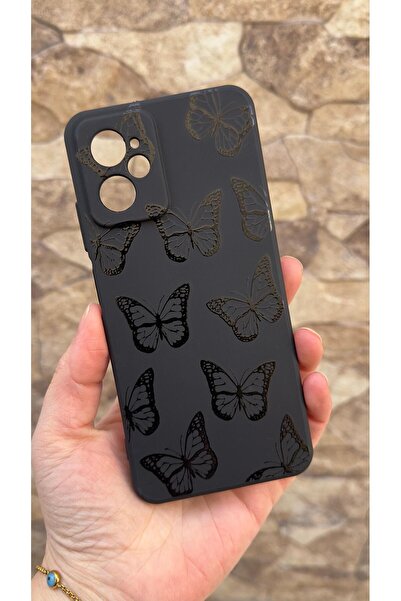 Vip Case Casper Via X30 Compatible Black Butterfly Patterned Silicone Shock-A...