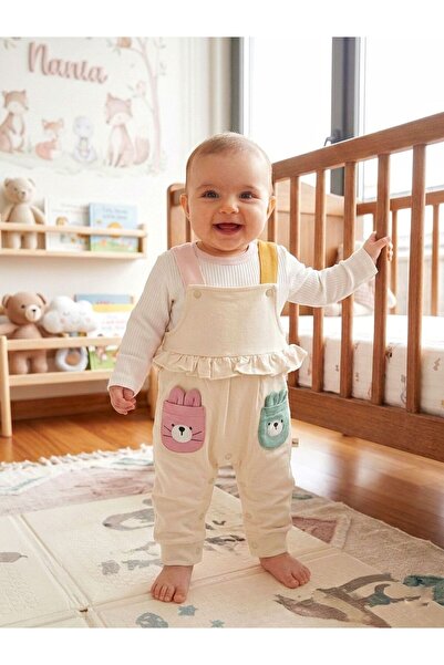 yukobaby bebeğiniz için en doğalı طقم سرير أطفال بناتي لطيف على شكل أرنب مكون...