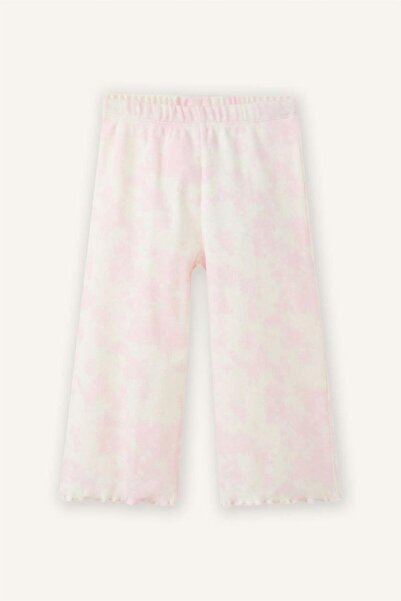 DeFacto Pantaloni cu picior larg Batik material reiat tricotaj cu striații pe...