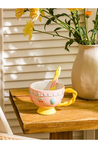 LC Waikiki Ceramic Mug with Spoon - 320 ml