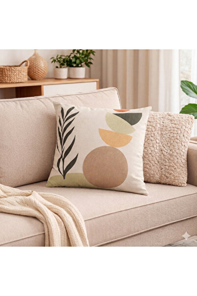 Zorlu Tekstil Rustik Çift Taraflı Dokuma Yastık- 50x50 cm (İç Dolgulu)