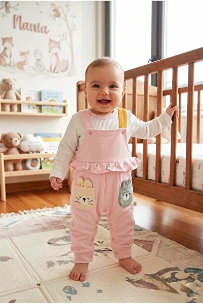 yukobaby bebeğiniz için en doğalı KIZ BEBEK SEVİMLİ TAVŞANCIK 2'Lİ BADİLİ BAC...