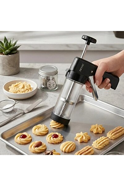 Primo Plus DENX DX3432 16-in-1 Cookie Making Gun for Easy Biscuit Forming