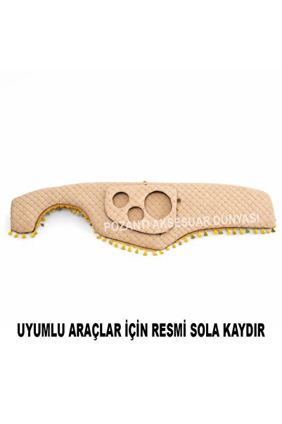 pozantiaksesuardunyasi حامل تلفزيون طويل من توربيدو باللون البيج - متوافق مع ...