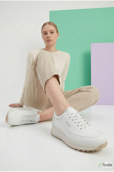 Mammamia Kadın Ortopedik Yumuşak Hakiki Deri Spor Tarz Yürüyüş Özellikli Mevs...