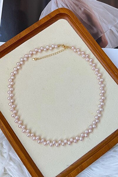 cicekartstudio Barok Tatlı Su İncisi Kolye Gerçek İnci Tasarım