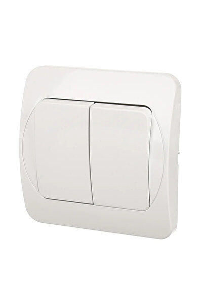 OEM Quatric Praktic Διπλό διακόπτης, κλασικός, IP20, λευκός