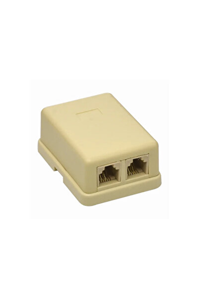 OEM Telephone socket (RJ11), surface mounting, 2 ports, indoor, IP20, beige