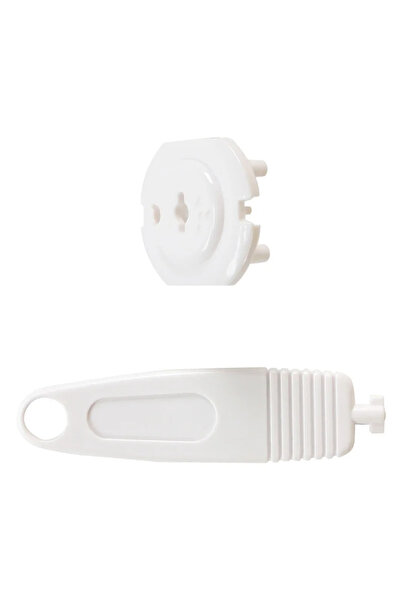 STANDERS Protectie priza, Standers, cu cheie, ABS, alb (set 12 buc)