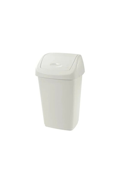 OEM Cos de gunoi Aurora, din plastic, deschidere batanta, 50 L, alb