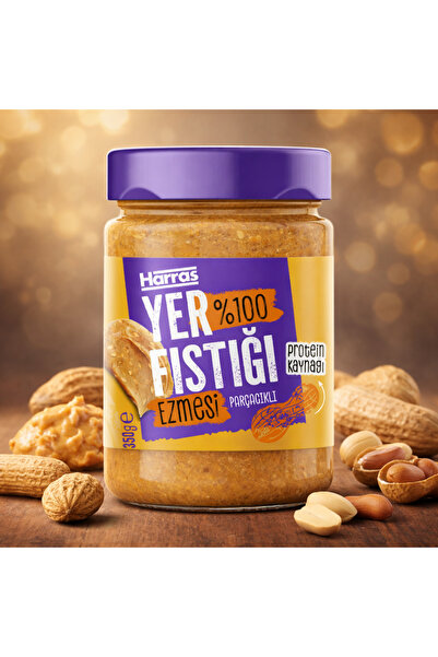Harras %100 Yer Fıstığı Ezmesi 350 g – Katkısız Doğal Fıstık Ezmesi