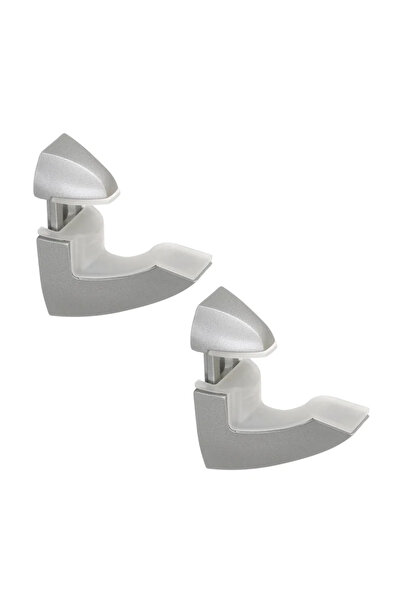 OEM Стъклена стойка за рафт, 3-26 мм, матов хром (комплект от 2 броя)