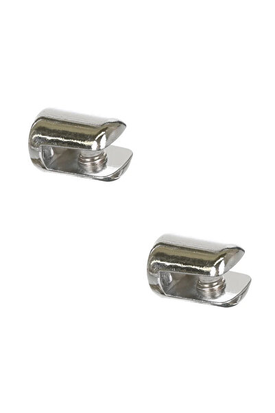 OEM Стъклена стойка за рафтове, 3-6 мм, хромирана (комплект от 2)