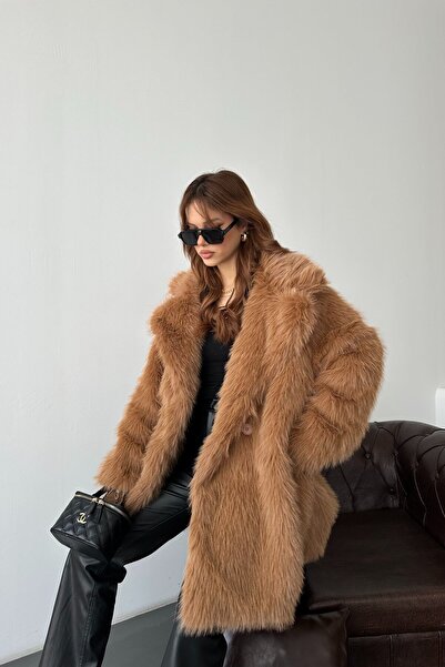 MyLoore Women's Taba Oversized Premium Fur Coat Mlb106