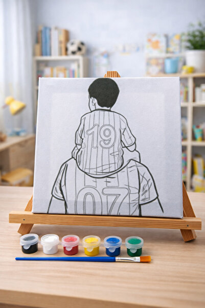 3DreaMaker Fenerbahçe Forması Temalı Tuval Boyama Seti (20cm X 20cm)