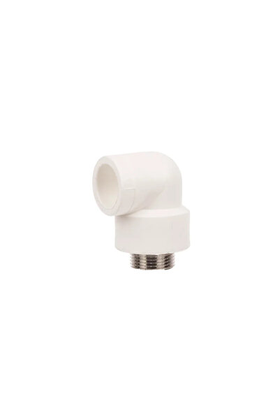 OEM PPR pipe elbow, 90 degrees, external thread, Ø 32 mm x 1', white