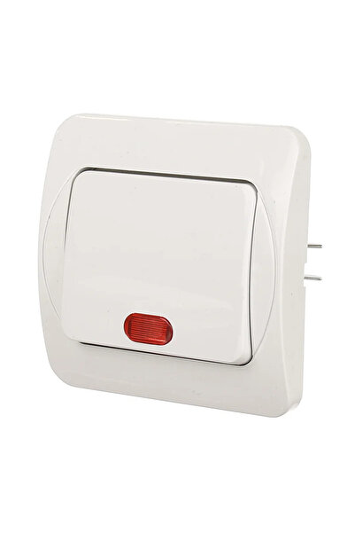 OEM Quatric Praktic απλός διακόπτης, κλασικός, με LED, IP20, λευκός