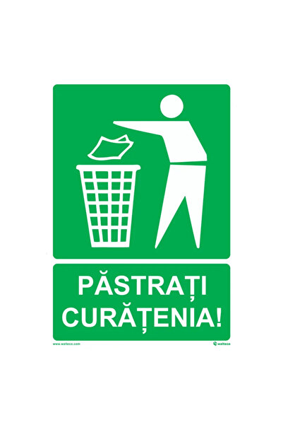 OEM Indicator informare "Pastrati curatenia!", adeziv, dimensiune 210 x 297 mm