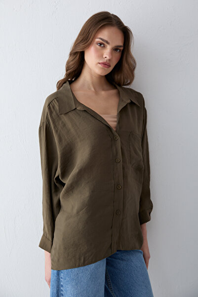 Melike Tatar Oversize kroj Tanka košulja 81-4612