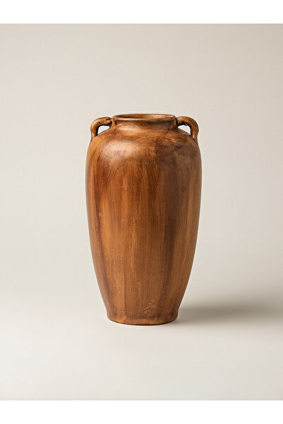 Minihol Tera Kahverengi Vazo (14 x 27 cm)