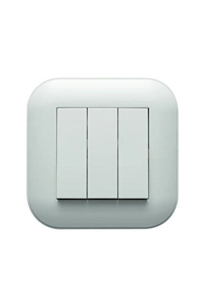 OEM Τριπλός διακόπτης Ovivo Loft, κλασικός, IP20, λευκός