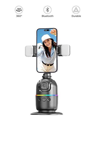 Başkenttekno Tripod 360 Yüz Takip Gimbal Akıllı Video Selfie Telefon Tutucu P03