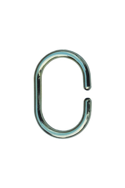 sensea Inele perdea dus Sensea, din plastic, crom, set 12 bucati