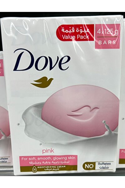 Dove (Dove) صابون قالب الجمال الوردي مع كريم مرطب من دوف ، 4 *125g