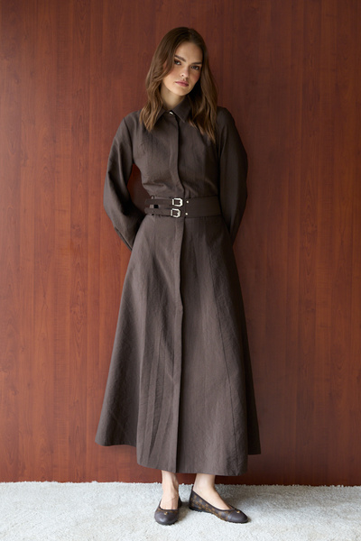 Melike Tatar Kemerli Elbise 32-2752